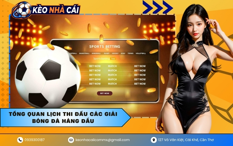 Tổng quan lịch thi đấu các giải bóng đá hàng đầu